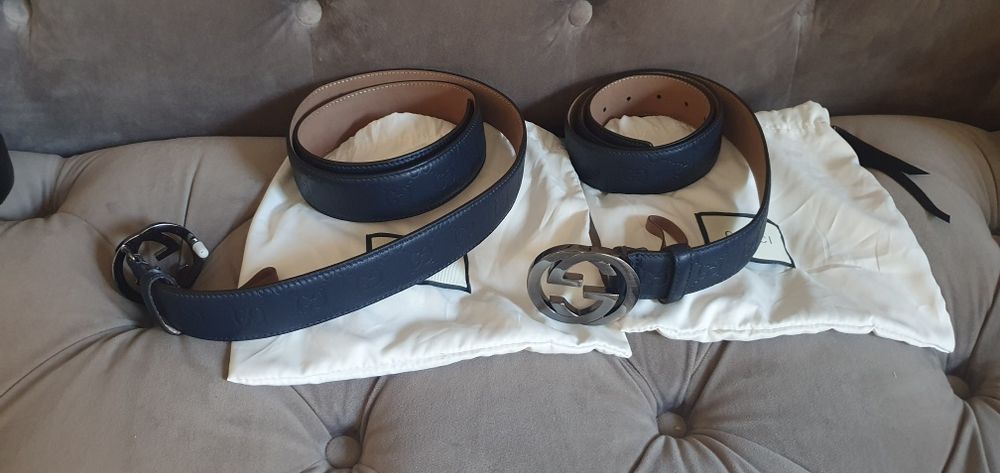 Curea gucci piele naturala bleumarin