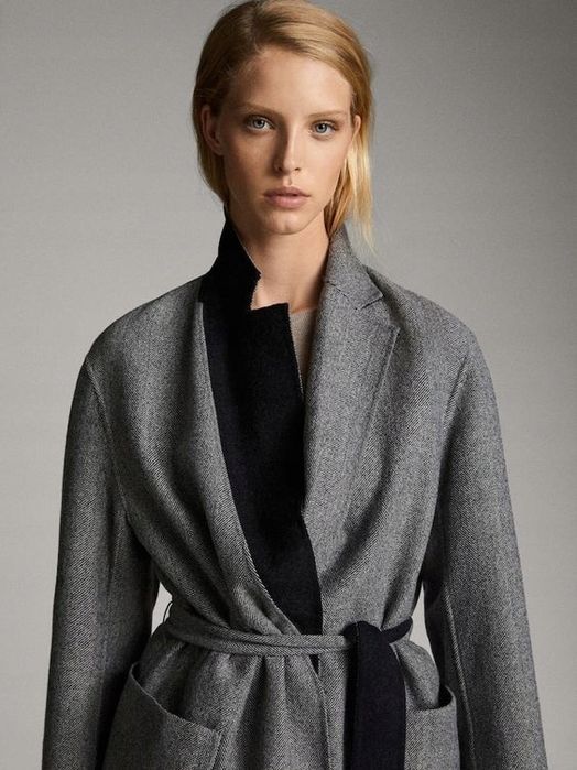 Palton reversibil lana Massimo Dutti