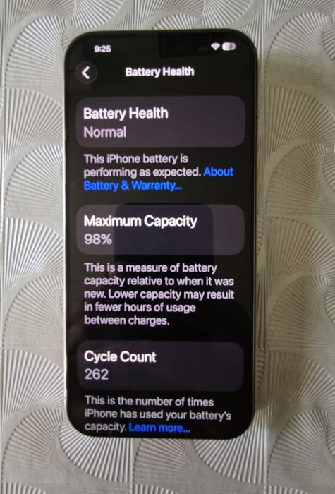 iPhone 16 Pro Max 256GB, 98% Battery Health