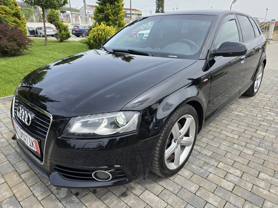 AUDI A3 # 3 x Sline # 1.4 Benzina 122cp # EURO 5 # CUTIE AUTOMATA DSG II 7+1 # BiXenon # Navigatie # Semipiele # Volan Sline Tesit cu padele # BOSE