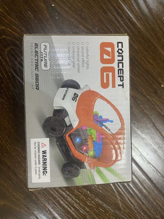 Прозрачный концепт-кар интерактивная развивающая машинка с шестеренкам