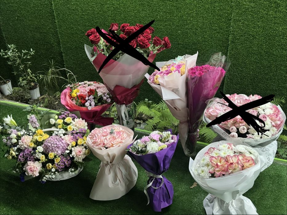 Продам букеты из свежых цветов срочно