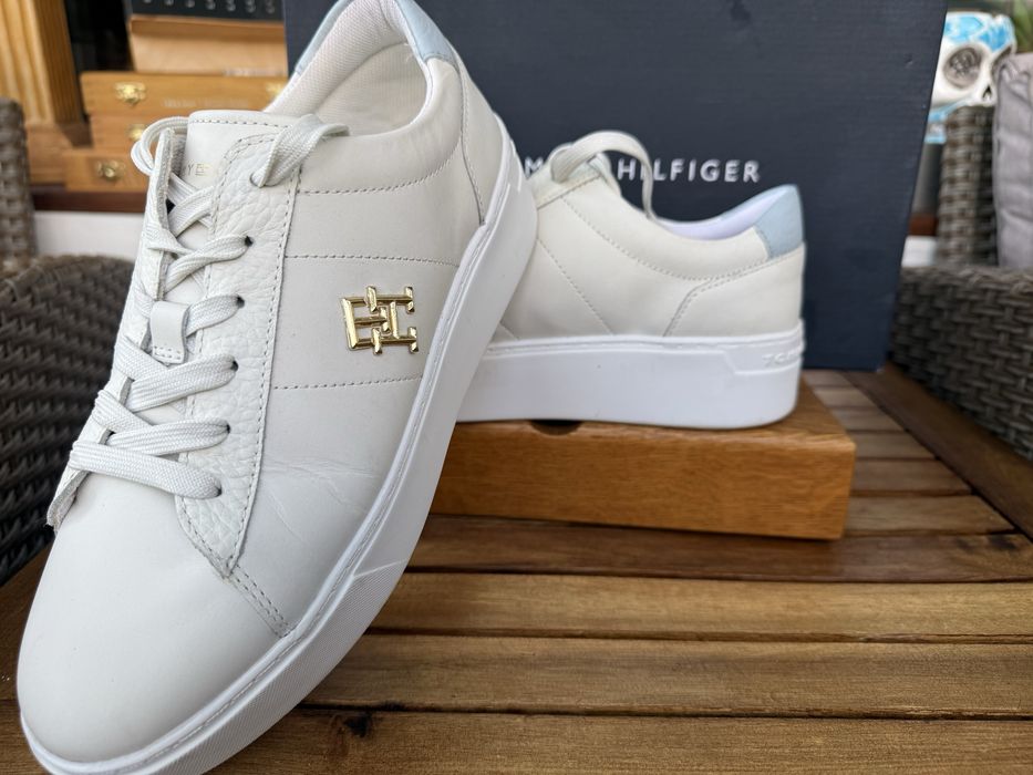 Кожени маратонки Tommy Hilfiger PLATFORM COURT SNEAKER