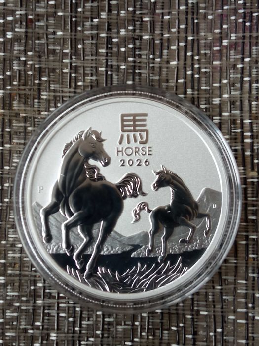 Сребърна монета 1oz Лунар 2026 - Кон
