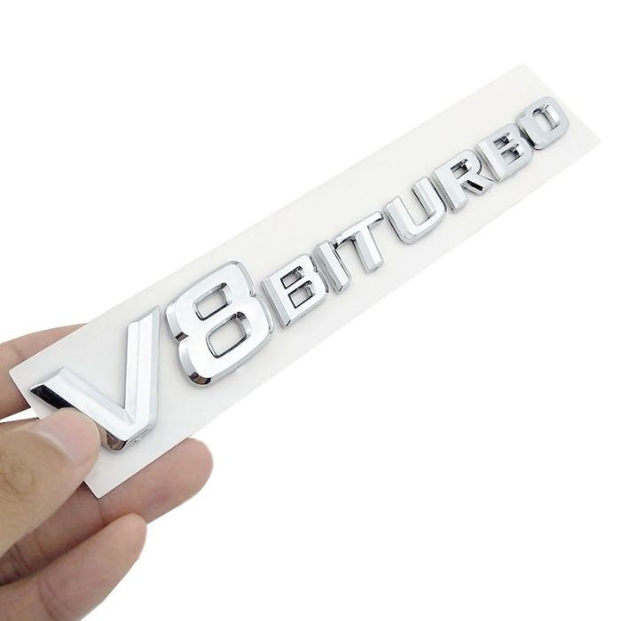 AMG емблема за багажник на Mercedes Benz - Бял Хром АМГ чисто нови