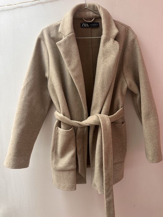 Палто Зара/Zara в бежов цвят