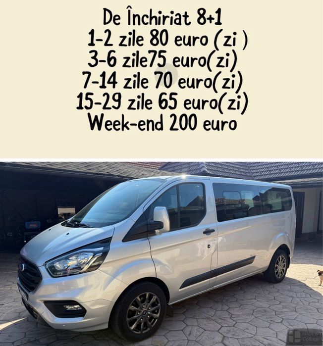 De închiriat autoturisme, microbuze 8+1 ,remorci