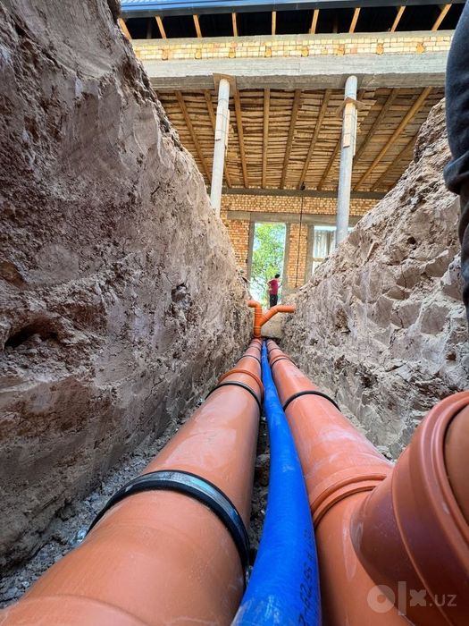 Канализатсия и Водапиравот  казиш  ишлари киламиз