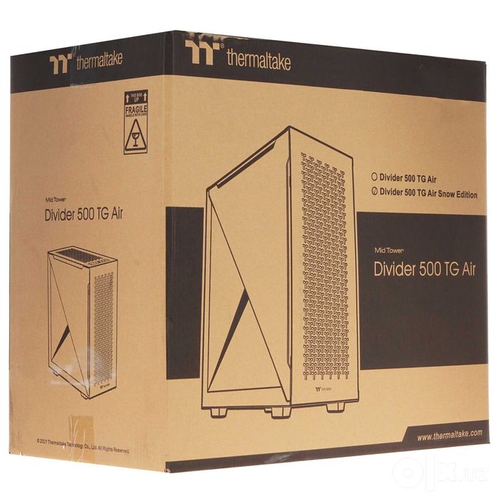- Корпус Thermaltake Divider 500 Tempered Glass Air Edition Snow
