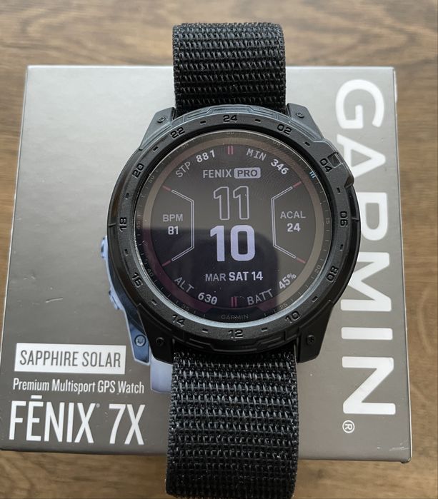 Garmin Fenix 7X  Sapphire  Mineral Blue Titanium Edition