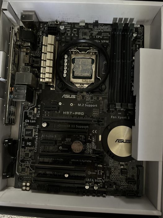 материнская плата asus H97-PRO в сборе