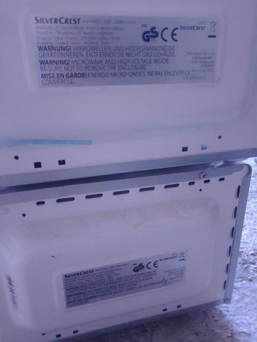 2 x cuptor cu micorunde silvercrest , functionale ,pt piese ,cu defect