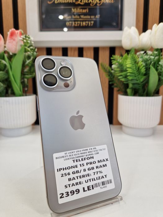 Iphone 15 Pro Max 256GB / 8GB RAM 77% Baterie Garantie! #56408