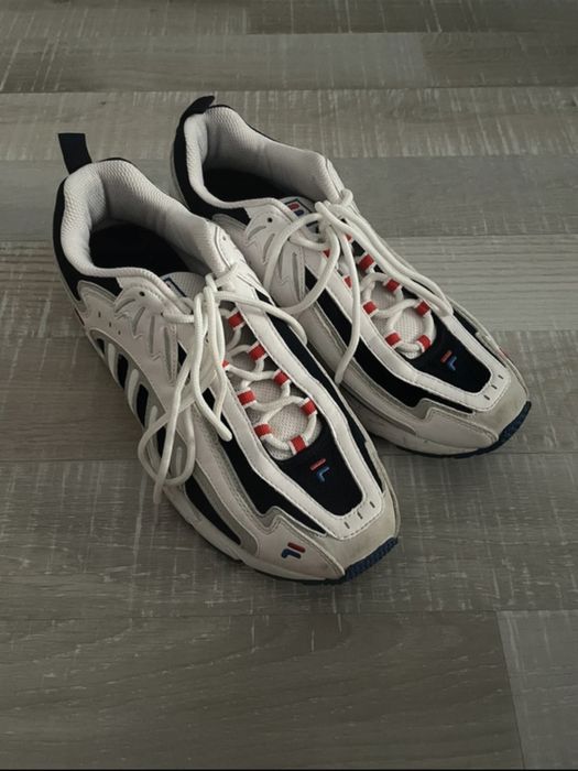 Adidasi Fila albi si albastri