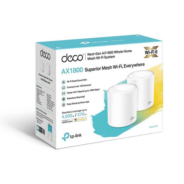 Wi-FI Роутер 	TP-Link	Deco X20(2-pack)
