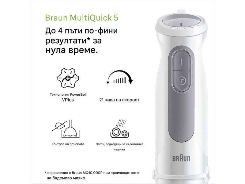 Кухненски Пасатор Braun MultiQuick 5 MQ 50236 M - 1000W, Бял