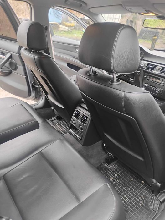 Черен кожен салон бмв е91