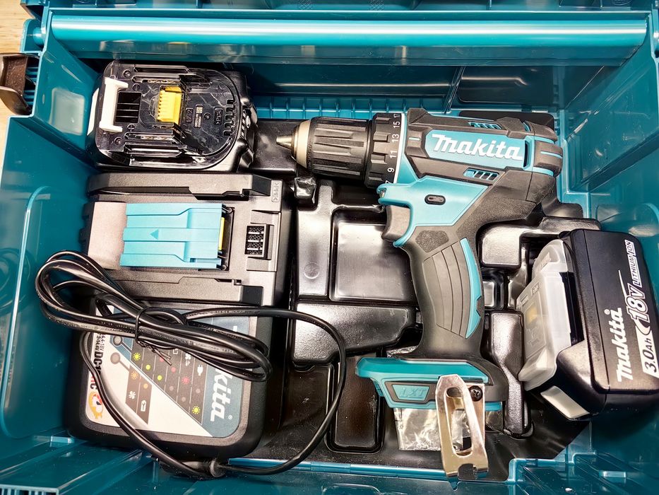 Акумулаторен винтоверт Makita DDF482RFJ, 18 V, 3 Ah, 62 Nm, с 2 батери