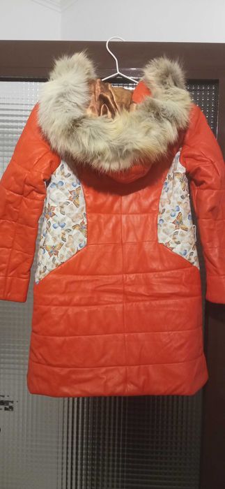 Haină din piele naturală, fetiță