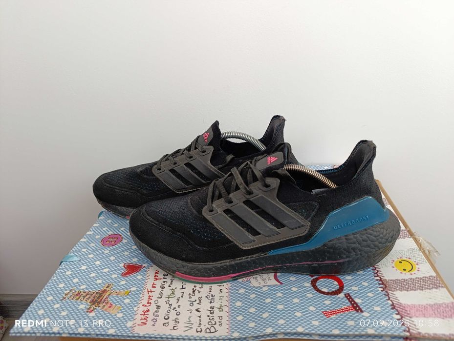 Adidas Ultraboost 21 Carbon Black Teal Reflective''оригинални 45 номер