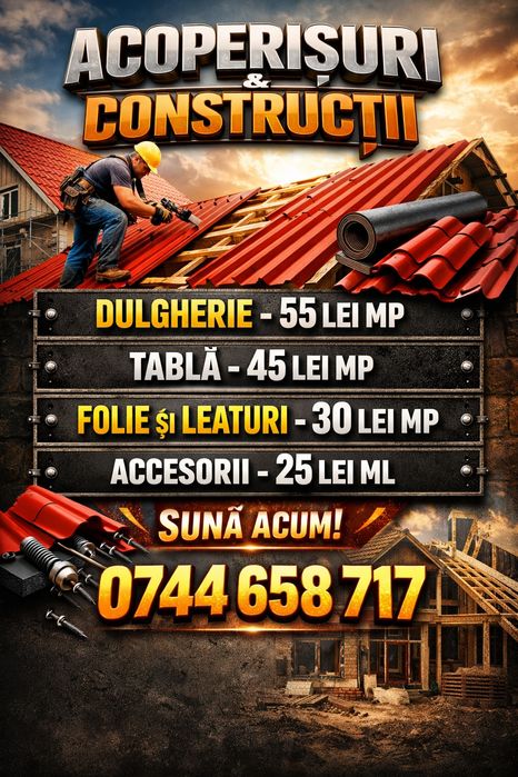 Montaj acoperișuri si izolații