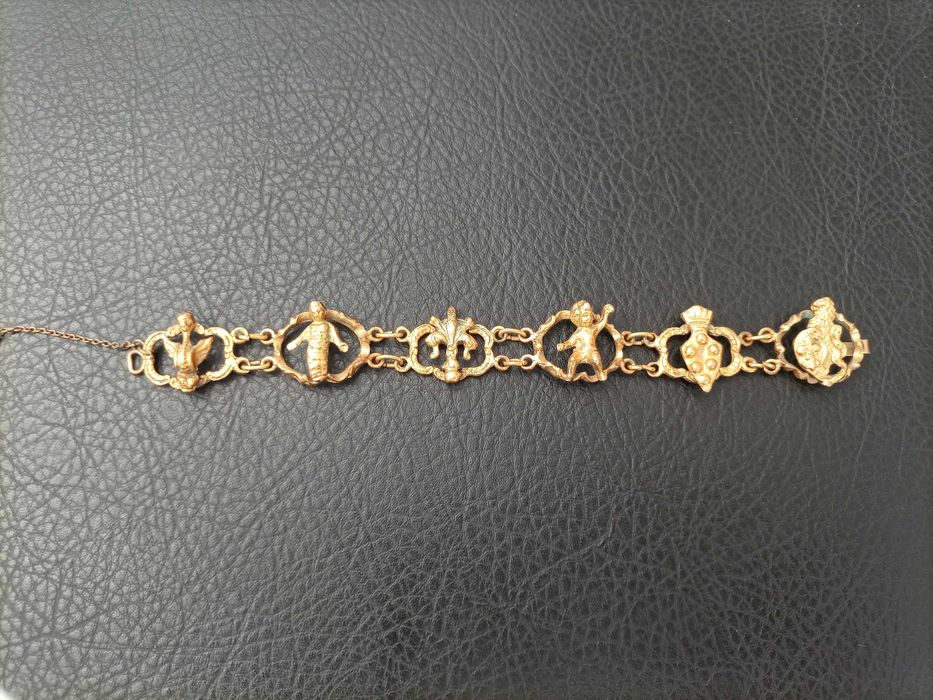 Винтажна позлатена гривна