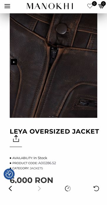 GEACA MANOKHI Oversized Marimea S