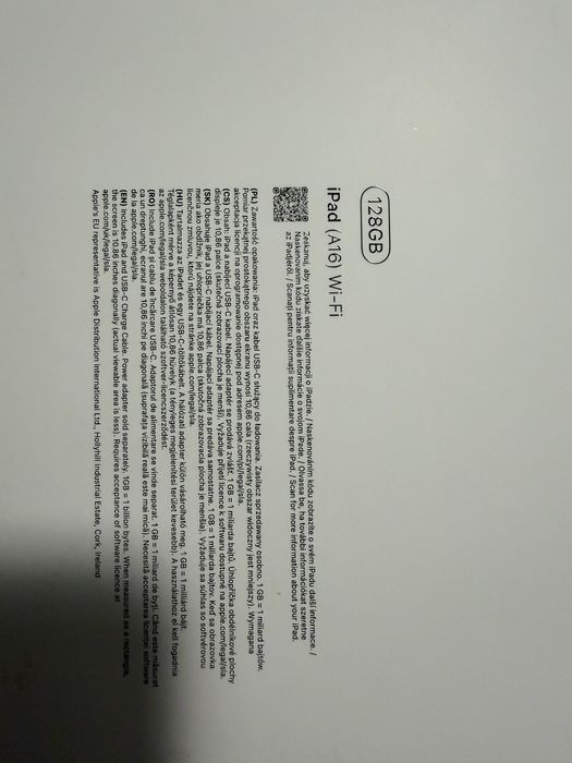 Vând iPad (A16) 128 GB Wi-Fi, Silver, stare excelentă