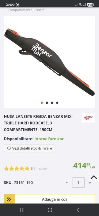 Nada+wafters+ husa benzar 190cm