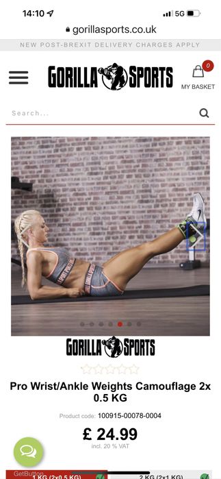 Greutăți profesionale pentru încheietura mâini, glezne Camuflaj 2x05,