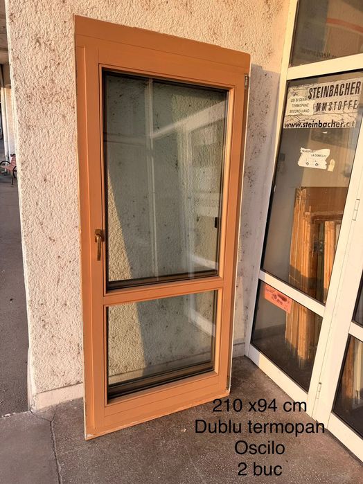 Uși termopan profil lemn terasă Austria oscilo(2buc)