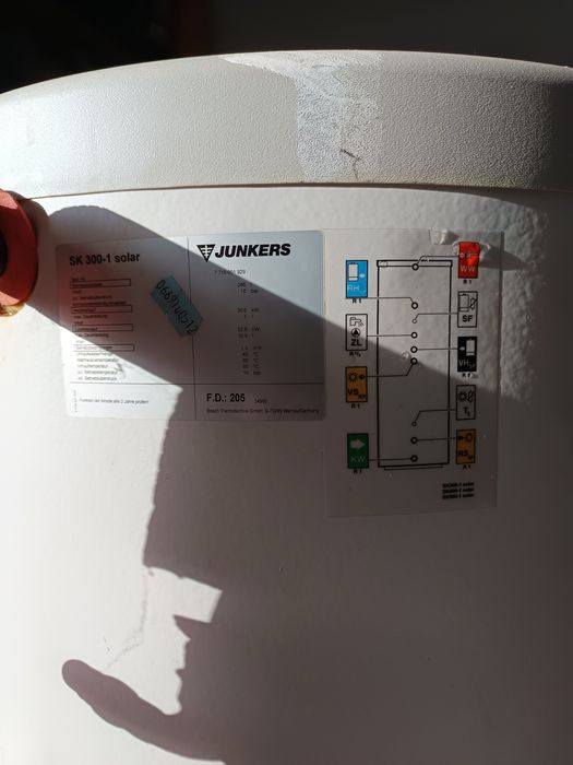 Junkers Pachet presiurizat 300l panouri solare apă caldă
