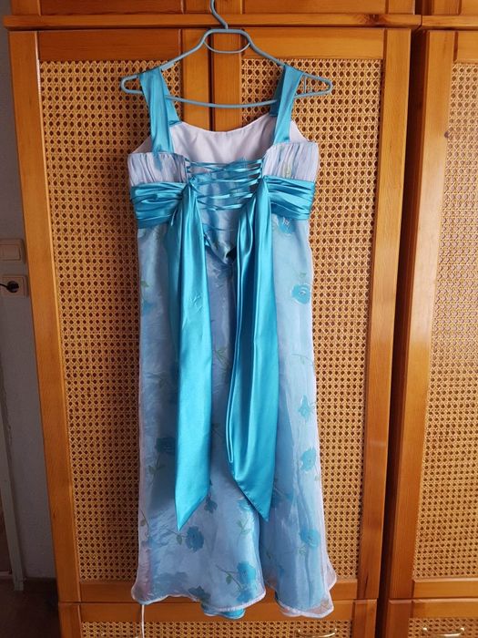 Официална рокля - сатен и органза