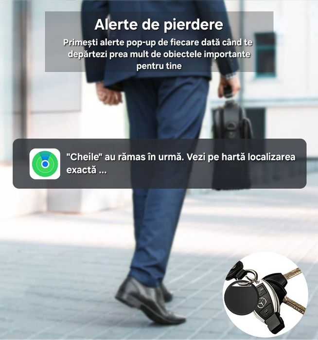 Sistem anti pierdere copii/animale/obiecte. Breloc GPS Apple Find My.