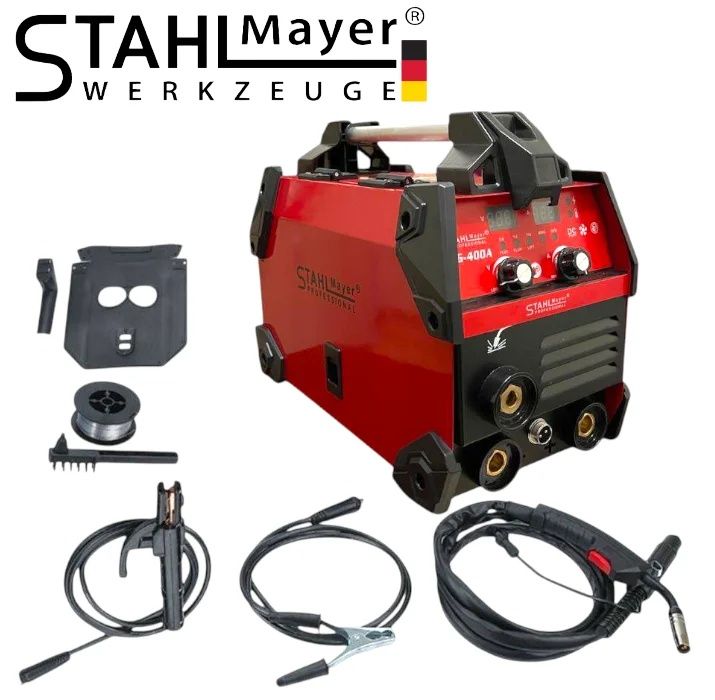 Телоподаващо Инверторен Електрожен 2в1 STAHLMAYER RED + Соларна Маска