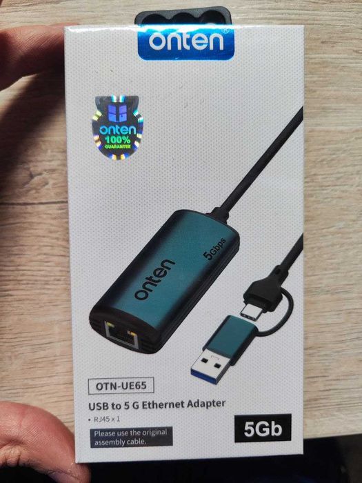 onten OTN-UE65 Twins USB-A/C to 5G Ethernet Adapter