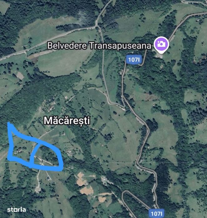Vând 2parcele ,4265 mp,2804 mp extravilan Transapuseana, sat Măcărești