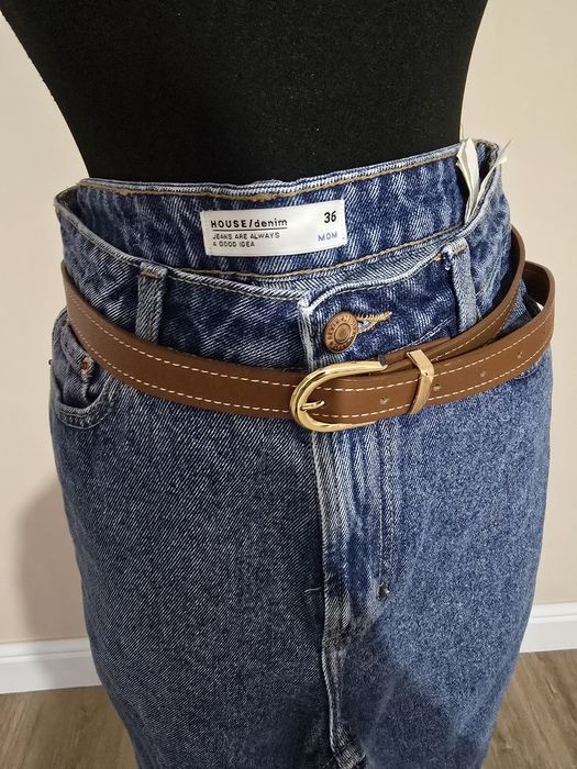 Blugi mom fit cu talie inalta merime S