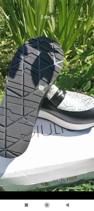 Pantofi casual negru cu alb