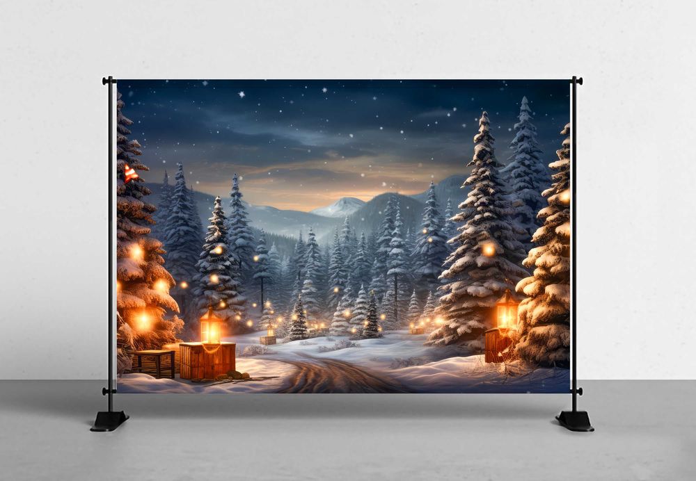 Fundal Foto Textil - Personalizat - Tematica Craciun 2025