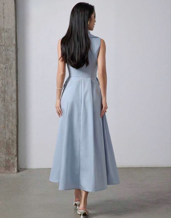 Rochie bumbac, S, reglabila la xs sau M, bleu