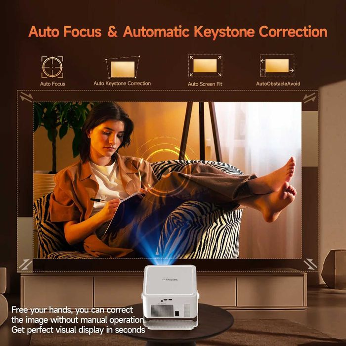 Смарт LED Проектор Magcubic® HY450MAX Android 14 8K 1100 ANSI Лумена