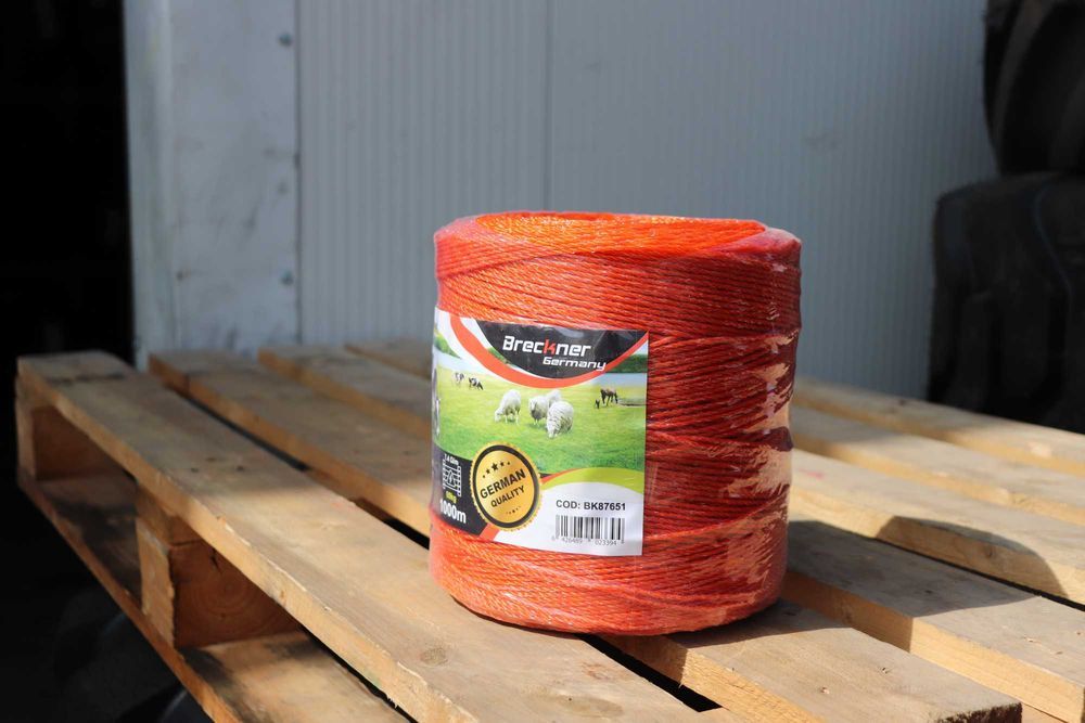 Rola fir portocaliu fi 2,5mm. 3x0.15mm 1000m Gard electric pentru Vaci