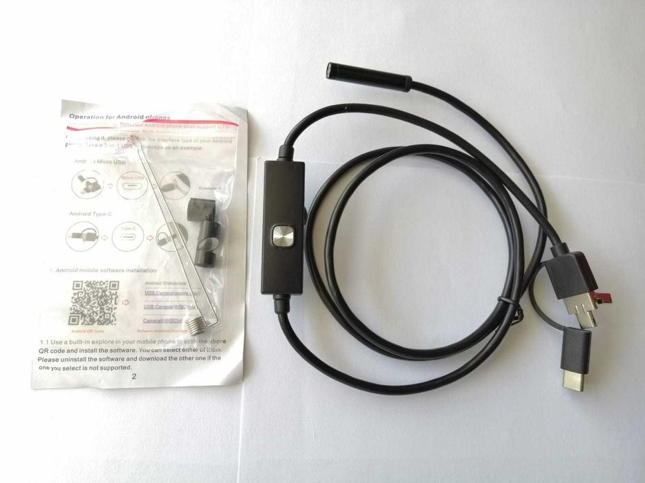 Cameră endoscopică USB 7 mm, cablu rigid 2 m – ideală pentru inspecții în spații înguste