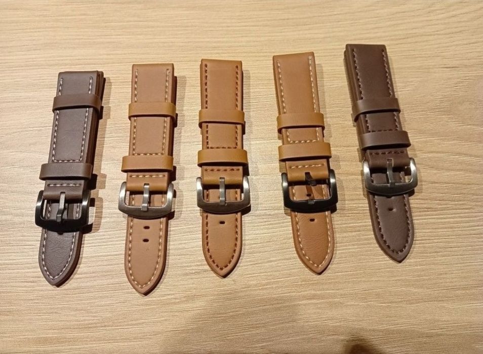 curea ceas piele naturala maro inchis deschis negru 24 mm 24mm noua