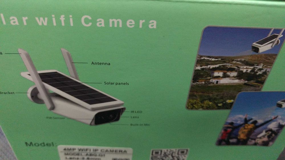 Соларна безжична WIFI IP камера  1080P  2 антени Водоустойчива система