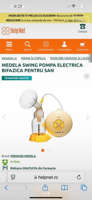 Vând pompă electrică Medela Swing