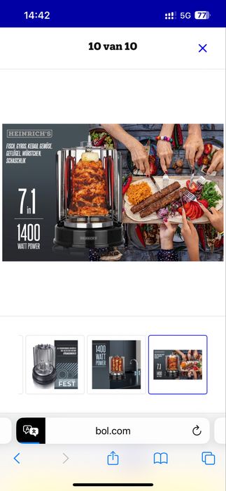 Gratar electric Heinrich’s HDG 8687 1400W