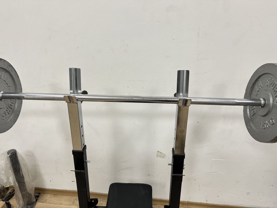 Bara haltera 1,75 m,10 kg,30 mm+discuri fier 2x15 kg noi, Total 40 kg