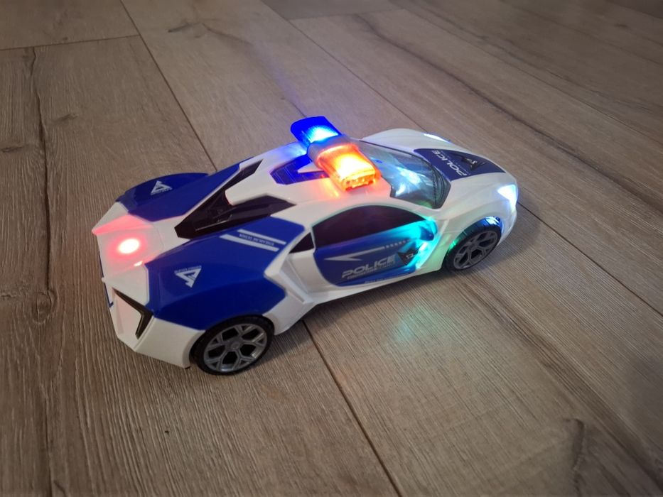 Masina politie - lumini , sunet , se învârte - produs nou